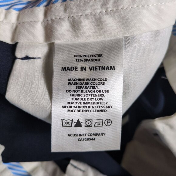 FootJoy Golf Shorts Mens 40 Navy 9" Performance Stretch Flat Front - Picture 9 of 12